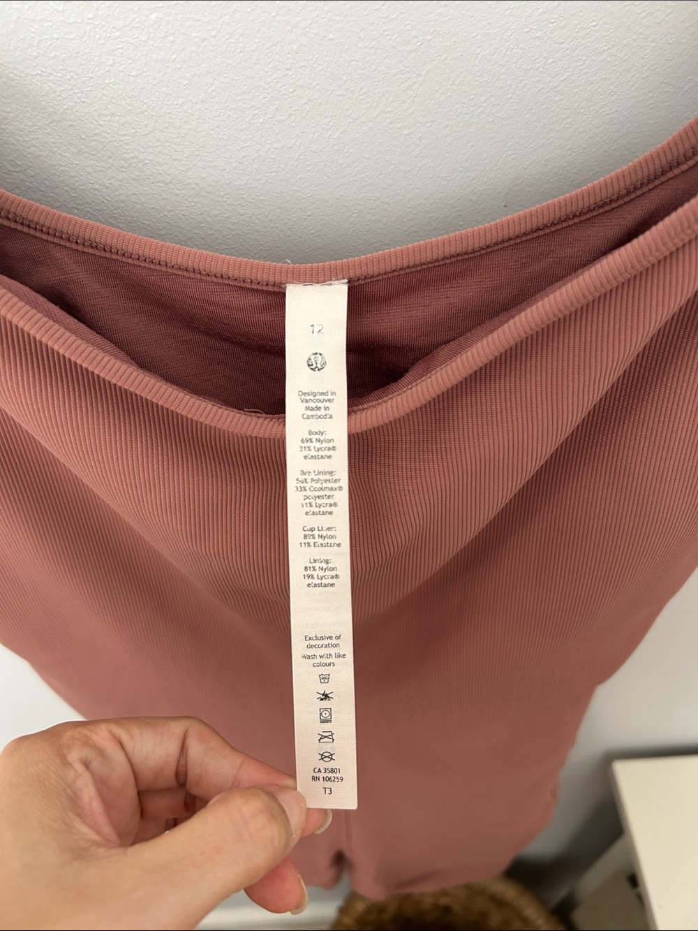 Lululemon Ribbed Contoured Unitard 6" Spiced Chai View 2
